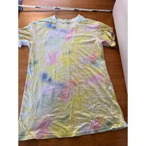 Alice + Olivia Garner Drop Shoulder Boxy T Shirt Dress Tie-Dye Size L